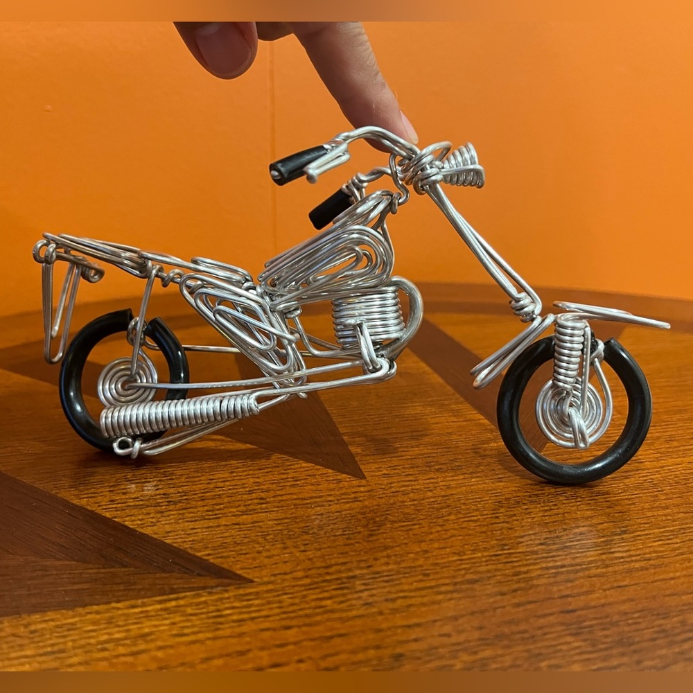 Motorcycle Wire Sculpture Handcrafted